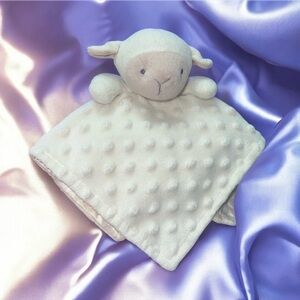 Elegant Baby Crème Beige Lamb Minky Dots Security Blanket Lovey Plush* Read